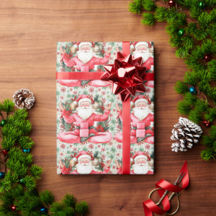 Yoga Kerstmis Sinterklaas instructeur Cadeaupapier