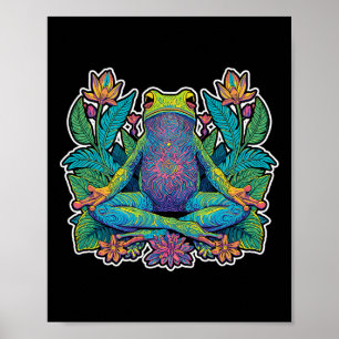 Yoga Kikker Mediteren Zen Houding Lance Stretch Poster
