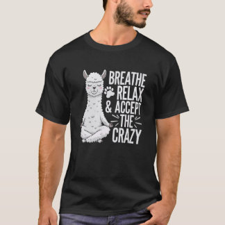 Yoga Lama Namaste Meditatie Zen Dier Yoga Inst T-shirt