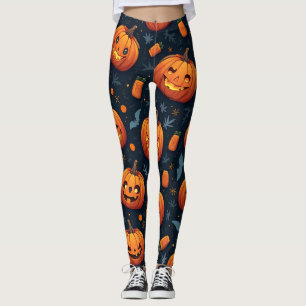 Yoga leggings Halloween pompoen