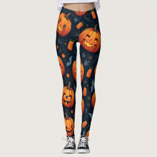 Yoga leggings Halloween pompoen