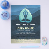 Yoga Leraren Meditatie Pose Bodhi Blaad Open Huis Flyer (Enkel)