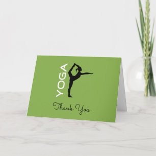 Yoga Leraren Waardering Yoga Houding Silhouet Bedankkaart