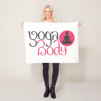 Yoga Lichaam met Yoga Pose Grafisch Fleece Deken