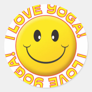 Yoga Liefde Glimlach Ronde Sticker