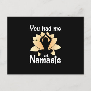 Yoga Liefhebber Je Had Me Bij Namaste Briefkaart