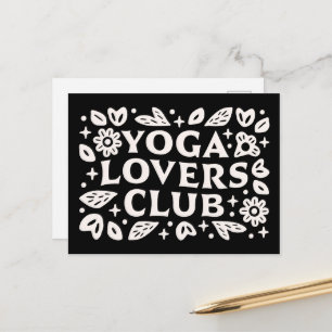 Yoga-liefhebbersclub grappige yogi-vrienden briefkaart