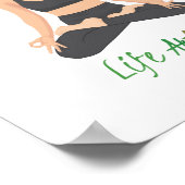 Yoga Life Artist Slogan Butterfly Inspirerend Poster (Hoek)