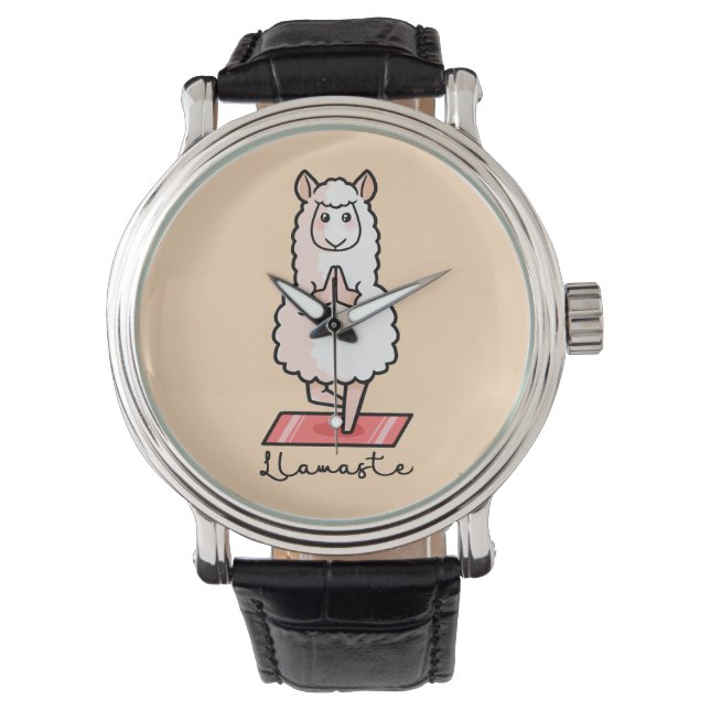 Yoga Llama - Llamaste Horloge (Voorkant)