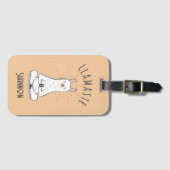 Yoga Llama - Llamaste Pun Monogram Naam Bagagelabel (Voorkant (horizontaal))