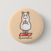 Yoga Llama - Llamaste Ronde Button 5,7 Cm (Voorkant)
