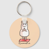 Yoga Llama - Llamaste Sleutelhanger (Voorkant)