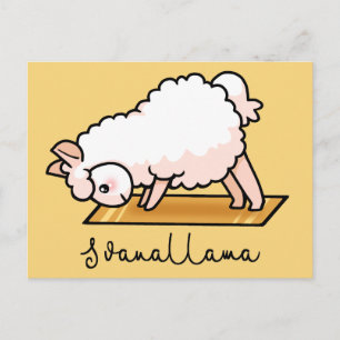 Yoga llama - Svanallama Briefkaart
