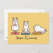 Yoga Llamas Briefkaart (Voorkant / Achterkant)