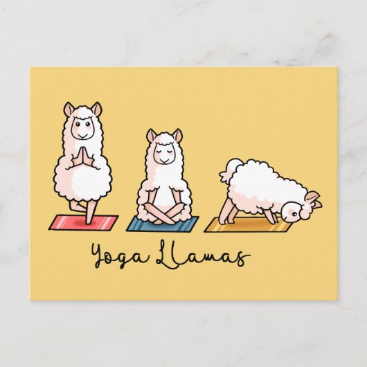 Yoga Llamas Briefkaart (Voorkant)