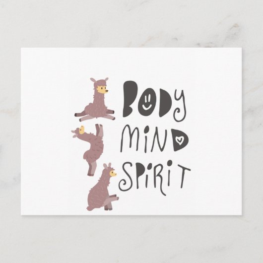 Yoga Llamas Briefkaart (Voorkant)