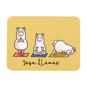 Yoga Llamas Magneet