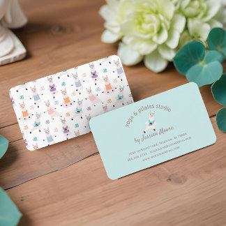 Yoga Llama's & Pilates Fitness Studio Bedrijf Logo Visitekaartje