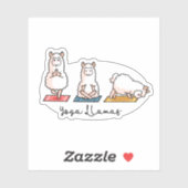 Yoga Llamas Sticker (Vel)