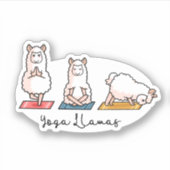 Yoga Llamas Sticker (Voorkant)