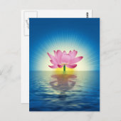 Yoga Lotus Briefkaart (Voorkant / Achterkant)