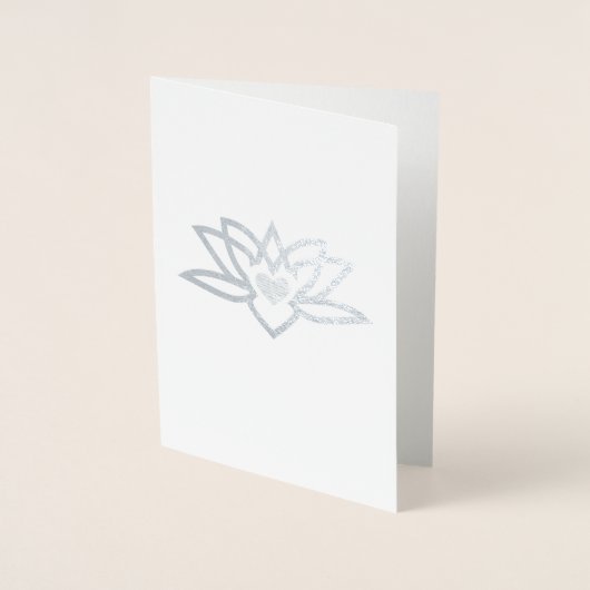 Yoga Lotus Hart Folie Folie Kaarten (Voorkant)
