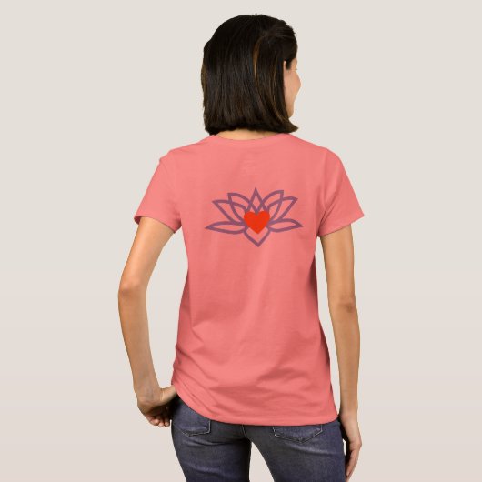 Yoga Lotus Hart T-shirt (Achterkant volledig)