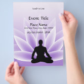 Yoga Lotus Man Violet 8.5 x 11 Event Flyer (Hand)