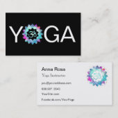 ~* Yoga Lotus Mandala Leraar Instructeur Aum Om Visitekaartje (Voorkant / Achterkant)