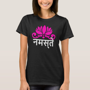 Yoga Lotus Namaste Sanskriet Namaste Meditatie 1 T-shirt