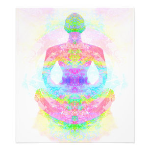 Yoga lotus pose. Fotouitbreiding Foto Afdruk