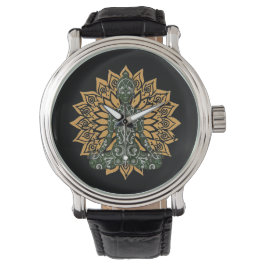 Yoga Lotus Pose Zen Graphic Horloge