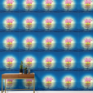 Yoga Lotus Reflectie Behang