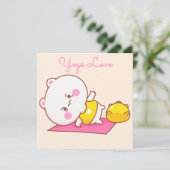 Yoga Love Feestdagenkaart (Staand voorkant)