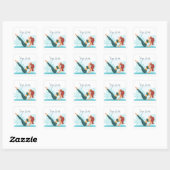  Yoga Lover Design met Navasana Pose Vierkante Sticker (Vel)