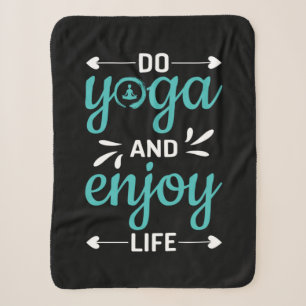 Yoga Lover Doe Yoga en geniet van het leven Sherpa Deken