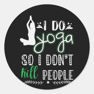 Yoga Lover I Do Yoga Ronde Sticker