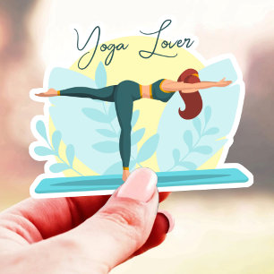 Yoga Lover - Warrior Pose Design Sticker