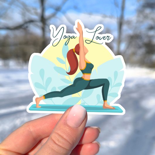 Yoga Lover -  Warrior Pose Design Sticker