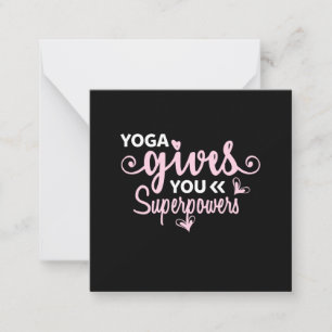 Yoga Lover Yoga geeft u superkrachten Notitiekaartje