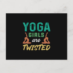 Yoga Lover Yoga Girls worden verdraaid Briefkaart