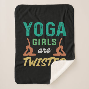 Yoga Lover Yoga Girls worden verdraaid Sherpa Deken