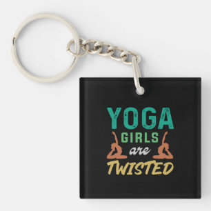 Yoga Lover Yoga Girls worden verdraaid Sleutelhanger
