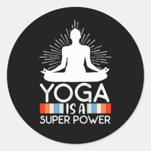 Yoga Lover Yoga is een supermacht Ronde Sticker