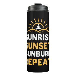 Yoga Lover Yoga Sunrise Sunset Sunburn Repuit Thermosbeker