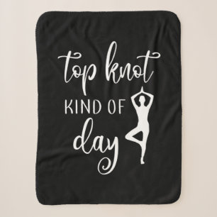 Yoga Lover Yoga Top Knot Soort Day Sherpa Deken