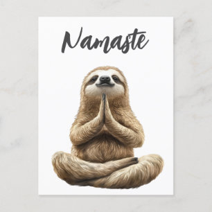 Yoga Luiaard Namaste Briefkaart