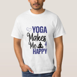 Yoga maakt me gelukkig t-shirt