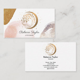 yoga maan trendy life coach tree of life gold busi visitekaartje