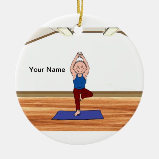 Yoga - Male Keramisch Ornament (Voorkant)
